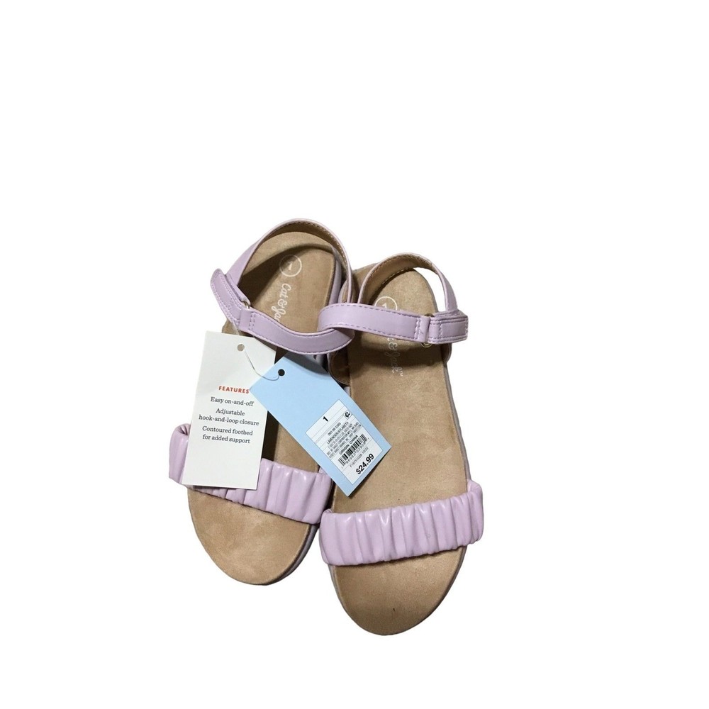 Cat and Jack Lavender Aylabeth Sandal Size 1 NWT